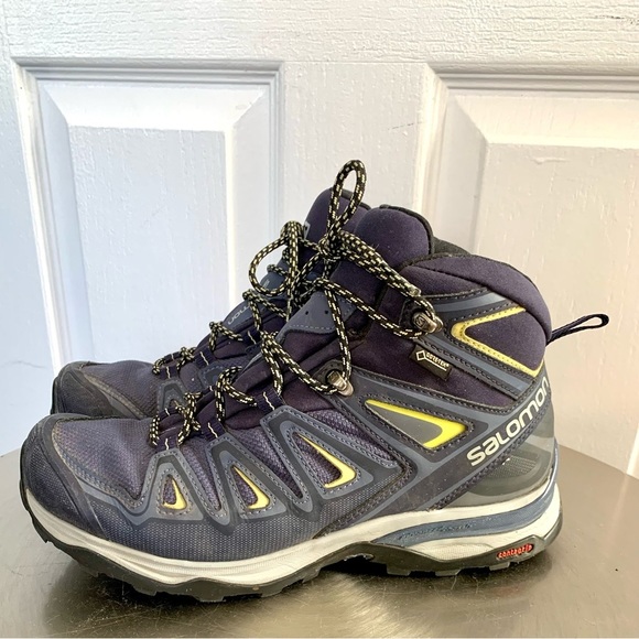 Salomon Shoes - SALOMON X Ultra 3 Mid gortex Hiking Boots outdoor trail waterproof womens 8 blue